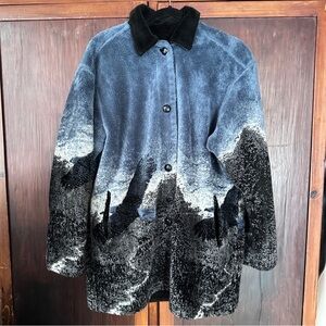 Vintage Denali reversible eagle fleece coat